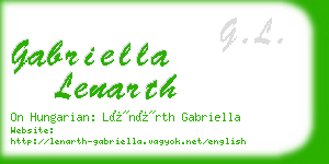 gabriella lenarth business card